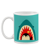 Penguin And Shark Greeting Mug -Jay Fleck Designs