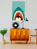Penguin And Shark Greeting Wall Art -Jay Fleck Designs