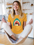 Penguin And Shark Greeting T-shirt -Jay Fleck Designs