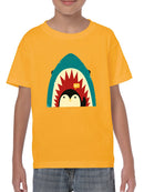 Penguin And Shark Greeting T-shirt -Jay Fleck Designs