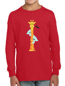 Koalas Climbing A Giraffe T-shirt -Jay Fleck Designs