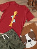 Koalas Climbing A Giraffe T-shirt -Jay Fleck Designs