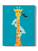 Koalas Climbing A Giraffe Wall Art -Jay Fleck Designs