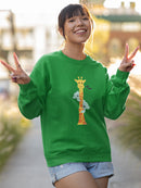 Koalas Climbing A Giraffe Sweatshirt -Jay Fleck Designs