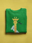 Koalas Climbing A Giraffe Sweatshirt -Jay Fleck Designs