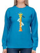 Koalas Climbing A Giraffe Sweatshirt -Jay Fleck Designs
