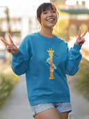 Koalas Climbing A Giraffe Sweatshirt -Jay Fleck Designs