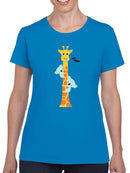 Koalas Climbing A Giraffe T-shirt -Jay Fleck Designs