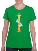 Koalas Climbing A Giraffe T-shirt -Jay Fleck Designs