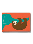 Sloth With An Elephant Wall Art -Jay Fleck Designs