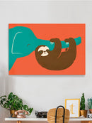 Sloth With An Elephant Wall Art -Jay Fleck Designs
