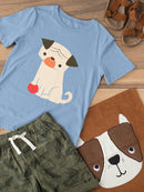 Dog With A Ball T-shirt -Jay Fleck Designs