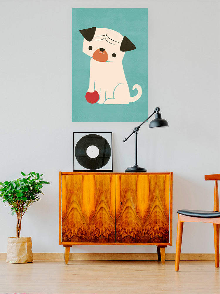 Dog With A Ball Wall Art -Jay Fleck Designs