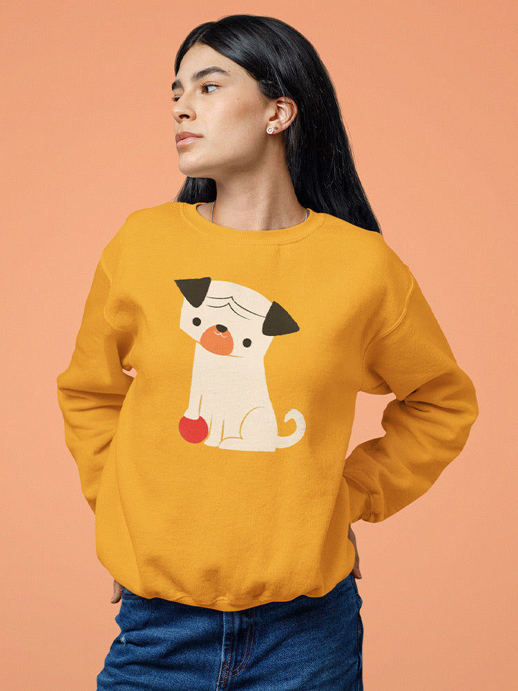 Dog With A Ball Sweatshirt -Jay Fleck Designs