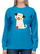 Dog With A Ball Sweatshirt -Jay Fleck Designs