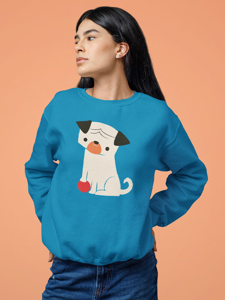 Dog With A Ball Sweatshirt -Jay Fleck Designs
