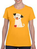 Dog With A Ball T-shirt -Jay Fleck Designs