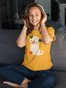 Dog With A Ball T-shirt -Jay Fleck Designs