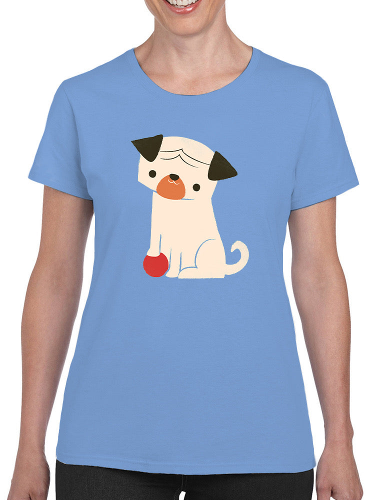 Dog With A Ball T-shirt -Jay Fleck Designs