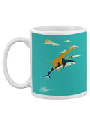 Giraffe Riding A Shark Mug -Jay Fleck Designs