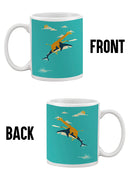 Giraffe Riding A Shark Mug -Jay Fleck Designs