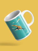 Giraffe Riding A Shark Mug -Jay Fleck Designs