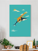 Giraffe Riding A Shark Wall Art -Jay Fleck Designs
