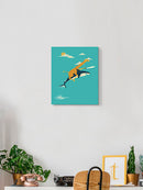 Giraffe Riding A Shark Wall Art -Jay Fleck Designs