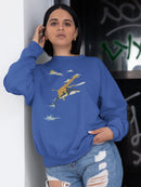 Giraffe Riding A Shark Sweatshirt -Jay Fleck Designs