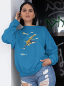 Giraffe Riding A Shark Sweatshirt -Jay Fleck Designs