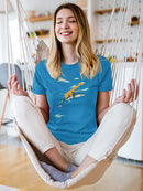 Giraffe Riding A Shark T-shirt -Jay Fleck Designs