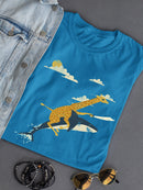 Giraffe Riding A Shark T-shirt -Jay Fleck Designs