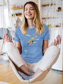 Giraffe Riding A Shark T-shirt -Jay Fleck Designs