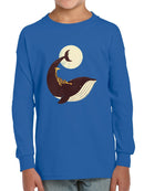 Giraffe On A Whale T-shirt -Jay Fleck Designs