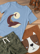 Giraffe On A Whale T-shirt -Jay Fleck Designs