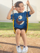 Giraffe On A Whale T-shirt -Jay Fleck Designs