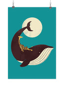 Giraffe On A Whale Wall Art -Jay Fleck Designs