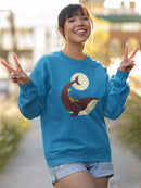 Giraffe On A Whale Sweatshirt -Jay Fleck Designs