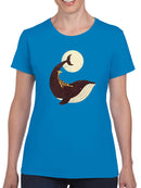 Giraffe On A Whale T-shirt -Jay Fleck Designs