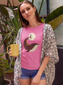 Giraffe On A Whale T-shirt -Jay Fleck Designs