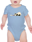 Panda And Dog Playing Bodysuit -Jay Fleck Designs