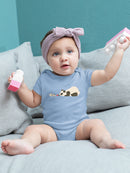 Panda And Dog Playing Bodysuit -Jay Fleck Designs