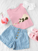 Panda And Dog Playing T-shirt -Jay Fleck Designs