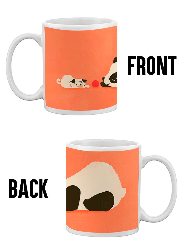 Panda And Dog Playing Mug -Jay Fleck Designs