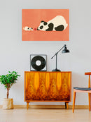 Panda And Dog Playing Wall Art -Jay Fleck Designs