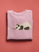 Panda And Dog Playing Hoodie or Sweatshirt -Jay Fleck Designs
