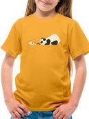 Panda And Dog Playing T-shirt -Jay Fleck Designs