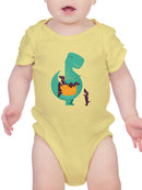 Dinosaur With Puppies Bodysuit -Jay Fleck Designs