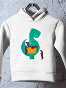 Dinosaur With Puppies Hoodie -Jay Fleck Designs