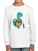 Dinosaur With Puppies T-shirt -Jay Fleck Designs